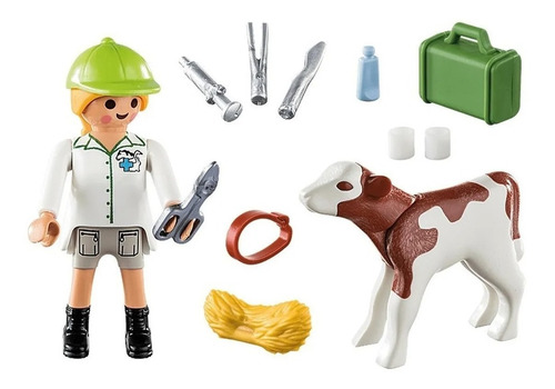 Playmobil Special Plus Veterinaria Con Ternero 70252