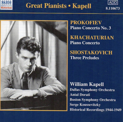 Cd Great Pianist - Kapell