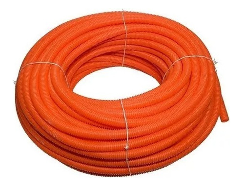 Rollo X 50 Metros De Caño Corrugado 20 Mm Naranja 