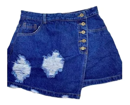 violencia bosque Avanzar Falda Short Jean Para Dama | MercadoLibre 📦