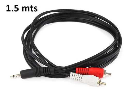 Cable Auxiliar Stereo Jack 3.5 Mm Audio Doble Rca 1.5mts