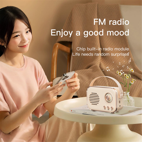 Rádio Fm Portátil, Alto-falante, Karaokê, Baixo De Alta Qual