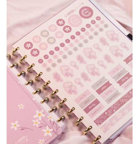Caderno Inteligente A5 Pink Blossom By Sof 80fls