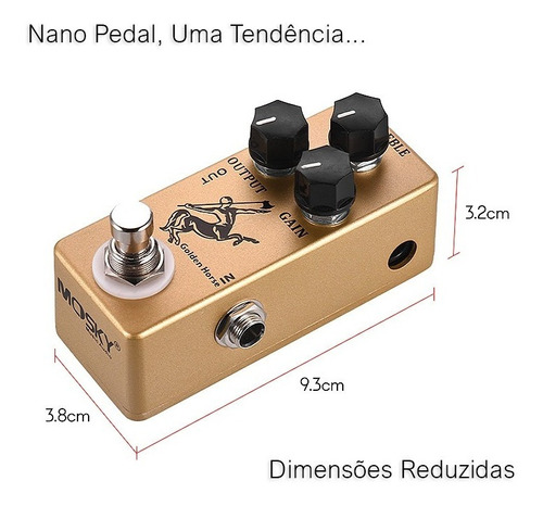 Imagem 5 de 7 de Pedal Overdrive E Boost Golden Horse - Clone Do Klon Centaur