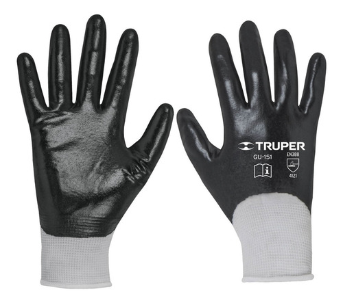 Guantes Nitrilo En Palma Y Dorso Grande Truper 18027