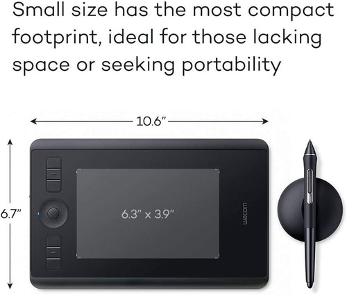 Tableta Grafica Dibujo 11x7'' Diseño Wacom Intuos Bluetooth 