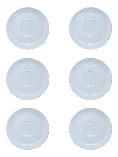 X6 Plato Para Taza Café Línea Marzia, Verbano- Bazar Colucci