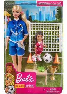 Barbie Quiero Ser Entrenadora De Futbol Con Alumna Mattel