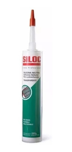 Silicona Siloc Neutro Transparente Policarbonato 280 G