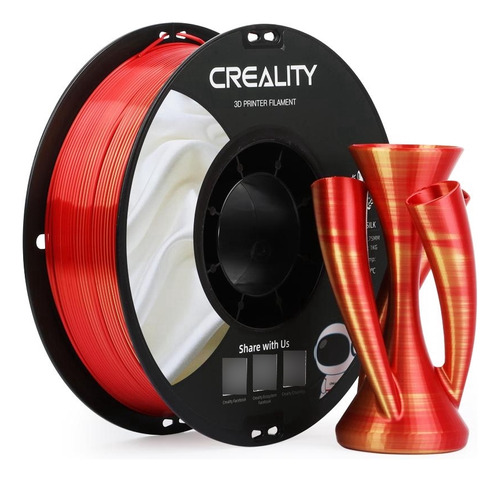 Filamento Creality CR-Silk dorado/rojo de 1,75 mm