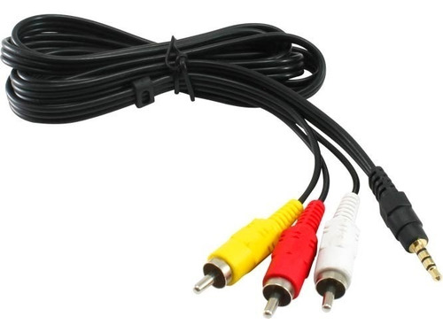 Cable 3 Rca Audio Y Video A Mini Plug Para Camara Tv Lcd