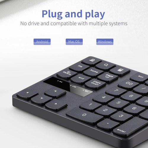 Teclado Numérico Inalámbrico De 2,4 G Con 35 Teclas Y