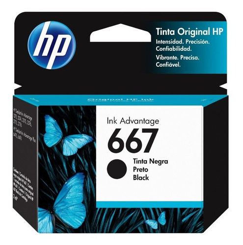 Cartucho Hp 667 Negro 3ym79al