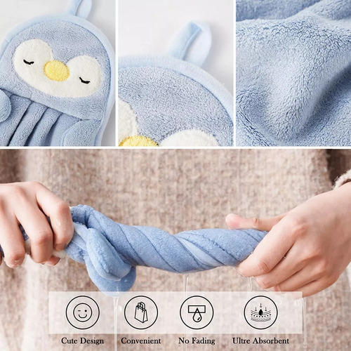Y 4 Toalla De Manos Secado Absorbente Baño Cocina Colgante