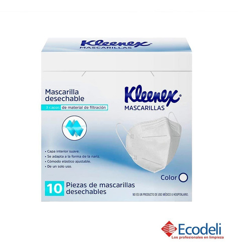 5 Cajas Cubrebocas Kleenex T Kn95 Mascarilla Tricapa X-suave