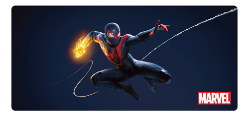 Alfombrilla Para Mouse Xtech Spider-man Miles Morales Color Negro