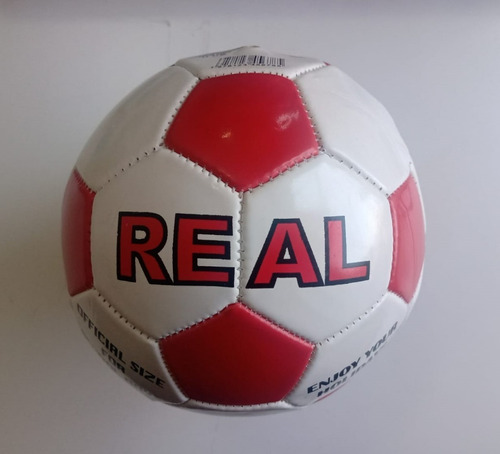 Pelota De Futbol Mini Real N° 3 1978 Shine Color Rojo Con Blanco