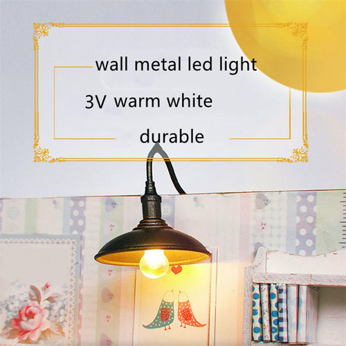Lámpara De Pared De Casa De Muñecas En Miniatura 1/87