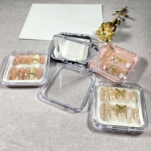 4 Soporte De Exhibición De Puntas De Uñas Caja De Rosa