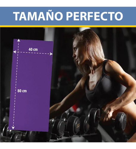 Toalla Gym Gimnasio Deportiva - 3pack - 80x40cm - Mujer Color 1 Rosa Claro 1 Rosa Obscuro Y 1 Morada