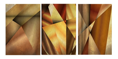 Imagem 1 de 4 de Kit 3 Quadros Decorativos 60x40 Abstrato Colorido R3