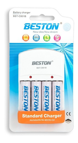 4 Baterias Aa Recargable 2700mah Pilas Con Cargador