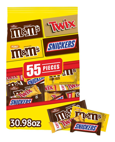 M&m's, Snickers & Twix - Surtido De Barras De Chocolate Con