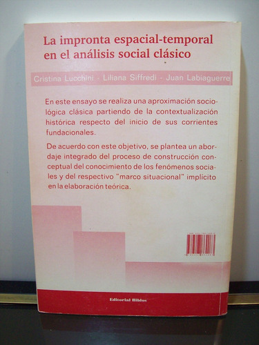 Adp La Impronta Espacial Temporal En El Analisis Soc Clasico (Usado)