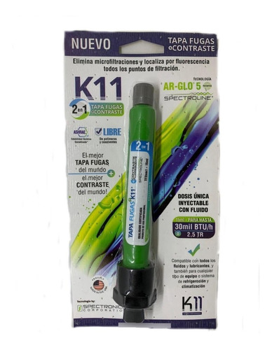 Sellador Tapa Fugas Contraste Refrigerante K11 15ml 2 En 1