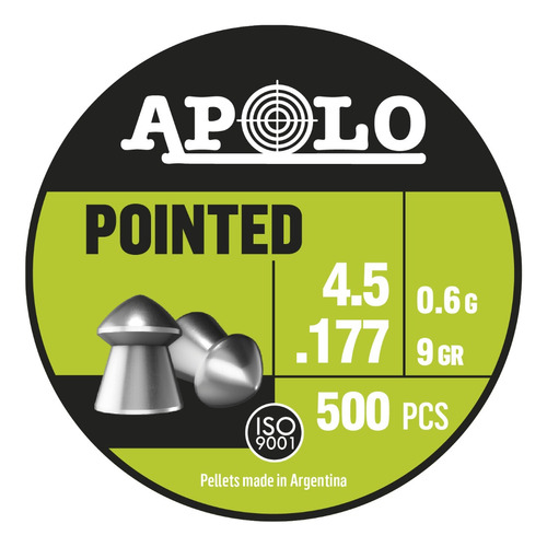 Balines Apolo Pointed 4,5 X2000 Aire Comprimido - Apolo Shop