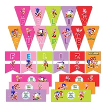 Comprar Sonic Amy Rose Kit Imprimible Personalizado Con Candy Bar
