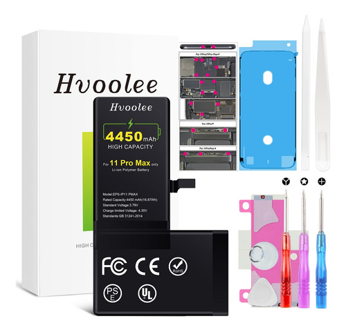 Hvoolee Bateria De Repuesto Para iPhone 11 Pro Max, 4450 Mah