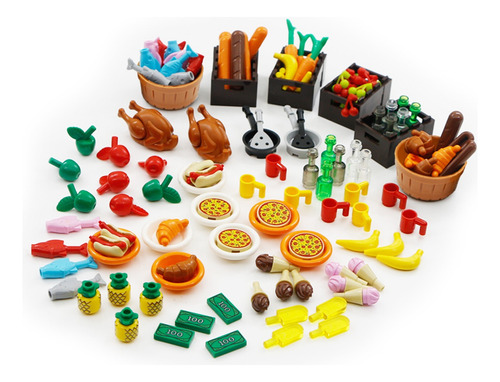 Accesorios De Bloques De Comida Compatible Con Lego Ladrillo