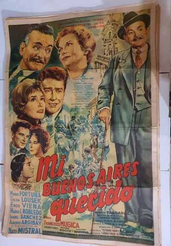 Antiguo Afiche De Cine Venturi-mi Buenos Aires Querido Sb