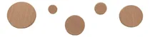 Comprar Set X5 Percheros Pared Madera Mdf Dot Boton Circulo Nórdico