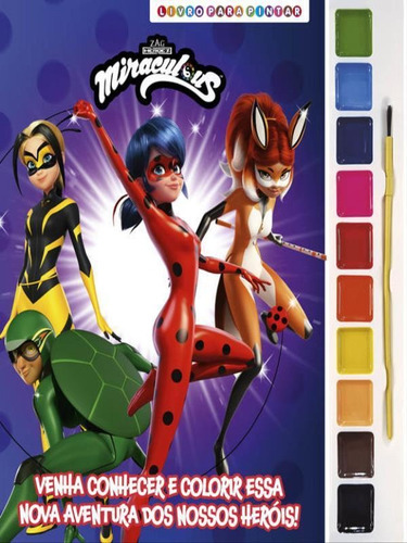 Miraculous Ladybug Livro Para Pintar Com Aquarela, De On Line A. Editora On Line, Capa Mole Em Português