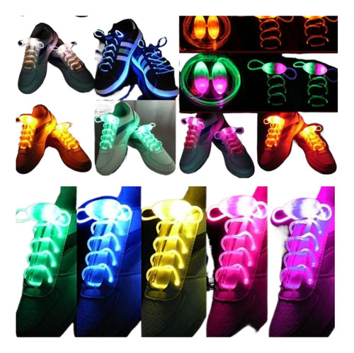 Par De Cordones De Led Luminosos Exclusivos Ultima Moda