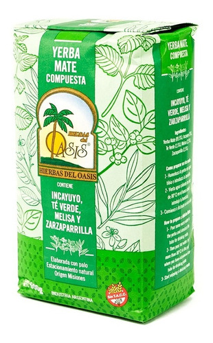 Yerba Mate Con Hierbas Oasis De 500 Grs - 3 Unidades