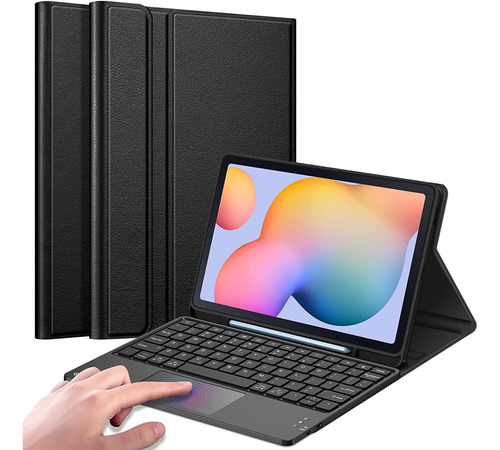 Funda Con Teclado Para Samsung Galaxy Tab S6 Lite 10.4 Negra