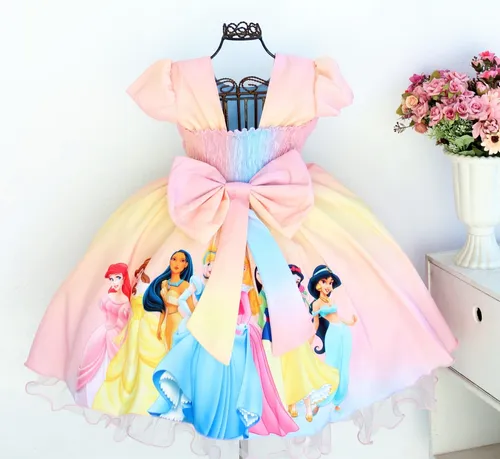 Vestidos de festa infantil princesas best sale mercado livre