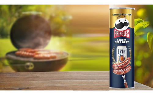 Papas Pringles Salchichas A La Parilla Con Miller Lite Impor