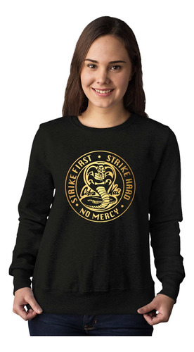 Sudadera De Cuello Redondo Para Mujer Cobra Kai Dorado