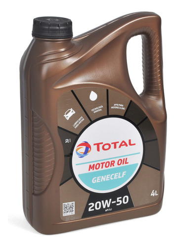 Aceite Total Motor Oil Genecelf 20w50 Mineral 4 Litros