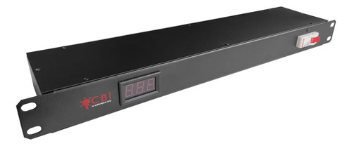 2x Régua 6 Tomadas 1,5 Metros Voltimetro E Disjuntor Rack 19