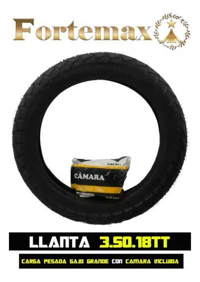 Llanta 3.50-18 Con Camara Incluida Para Moto Italika (tt)