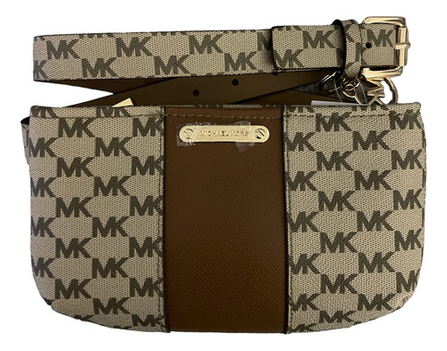 Riñonera Con Logotipo Michael Kors, Color Beige