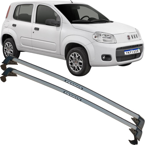 Rack De Teto Anodizado Cinza Fiat Uno Vivace 4p 2010 A 2019