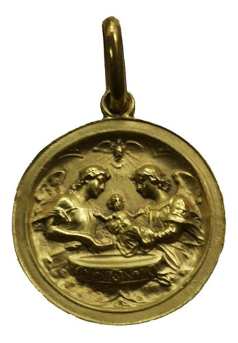 Medalla Oro 18k Bautizo Angeles #368 Bautizo Nacimiento 
