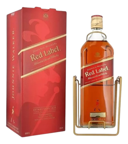 Whisky Johnnie Walker Red Label X 3 Lt + Volcador Metalico