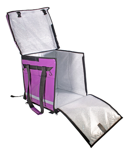 Mochila Térmica Reparto Pizza Uber Eats Morado 41x41x45 Cm